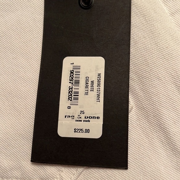 NWT rag & bone Jeans Cigarette White Denim Size 25, 27,28, or 30 available - Picture 8 of 11